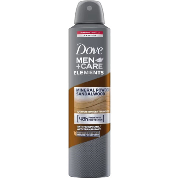اسپری ضد تعریق مردانه داو Dove مدل Elements Mineral Powder Sandalwood