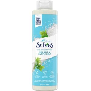 St.-Ives-Exfoliating-Body-Wash---Sea-Salt-&-Pacific-Kelp-Scrub,-Natural-Body-Wash,-Body-Soap,-or-Hand-Soap-with-Plant-Based-Exfoliants-for-Glowing-Skin