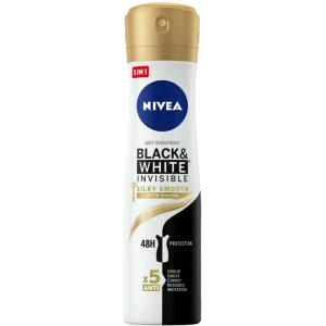 اسپری ضدتعریق زنانه نیوآ مدل Black & White Silky Smooth حجم ۱۵۰ میل