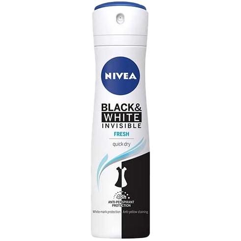 اسپری ضدتعریق زنانه نیوآ مدل Black & White Fresh حجم ۱۵۰ میل