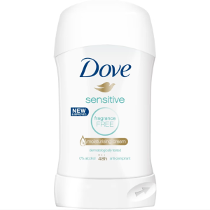 Dove Sensitive Fragrance Free Hypoallergenic Antiperspirant with Moisturising Creamچ
