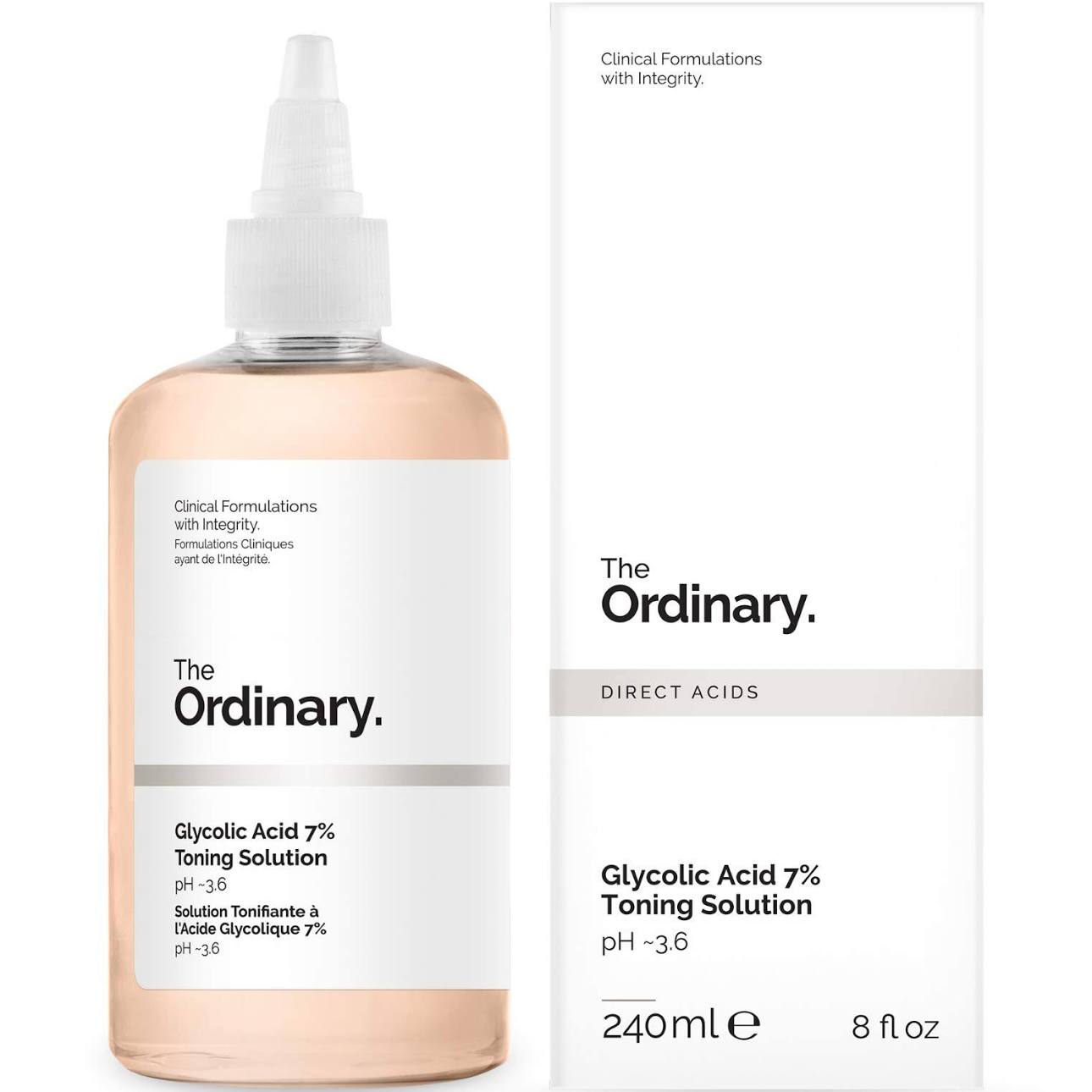 تونر گلیکولیک اسید اوردینری لایه بردار و روشن کننده Ordinary 240ml