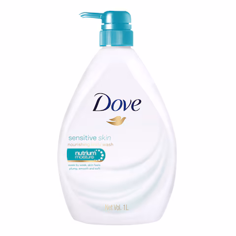 شامپو بدن داو پمپی مدل Sensitive Skin حجم 550 میل