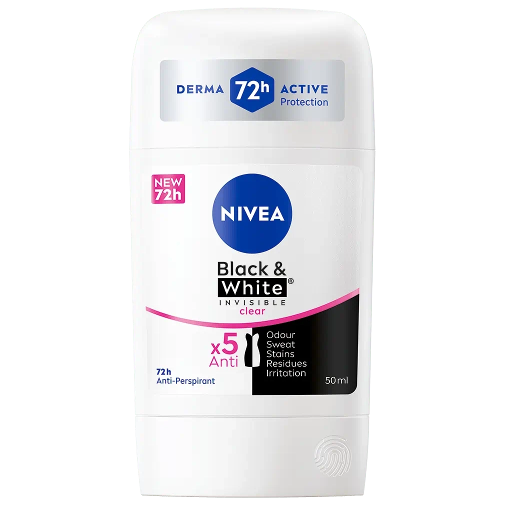 مام صابونی زنانه نیوا Nivea Black & White Clear حجم 50 میلی لیتر