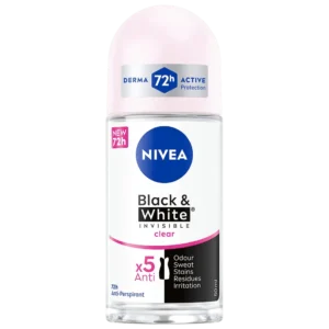Nivea Invisible for Black & White Clear Roll-On Anti-Perspirant Deodorant 50 ml