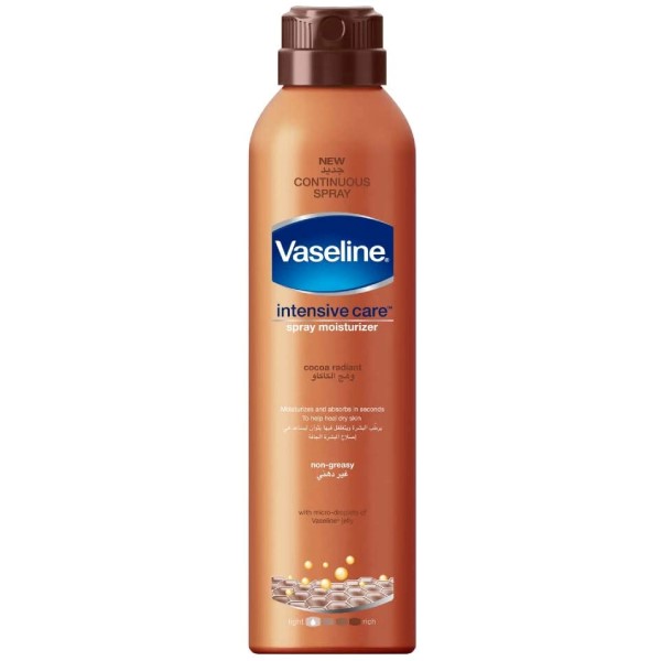 Vaseline Intensive Care Cocoa Radiant Spray Moisturiser with Vaseline jelly for very dry skin 190 ml