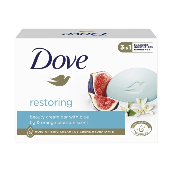 DOVE RESTORING BEAUTY CREAM BAR WITH BLU FIG & ORANGE BLOSSM SCENT